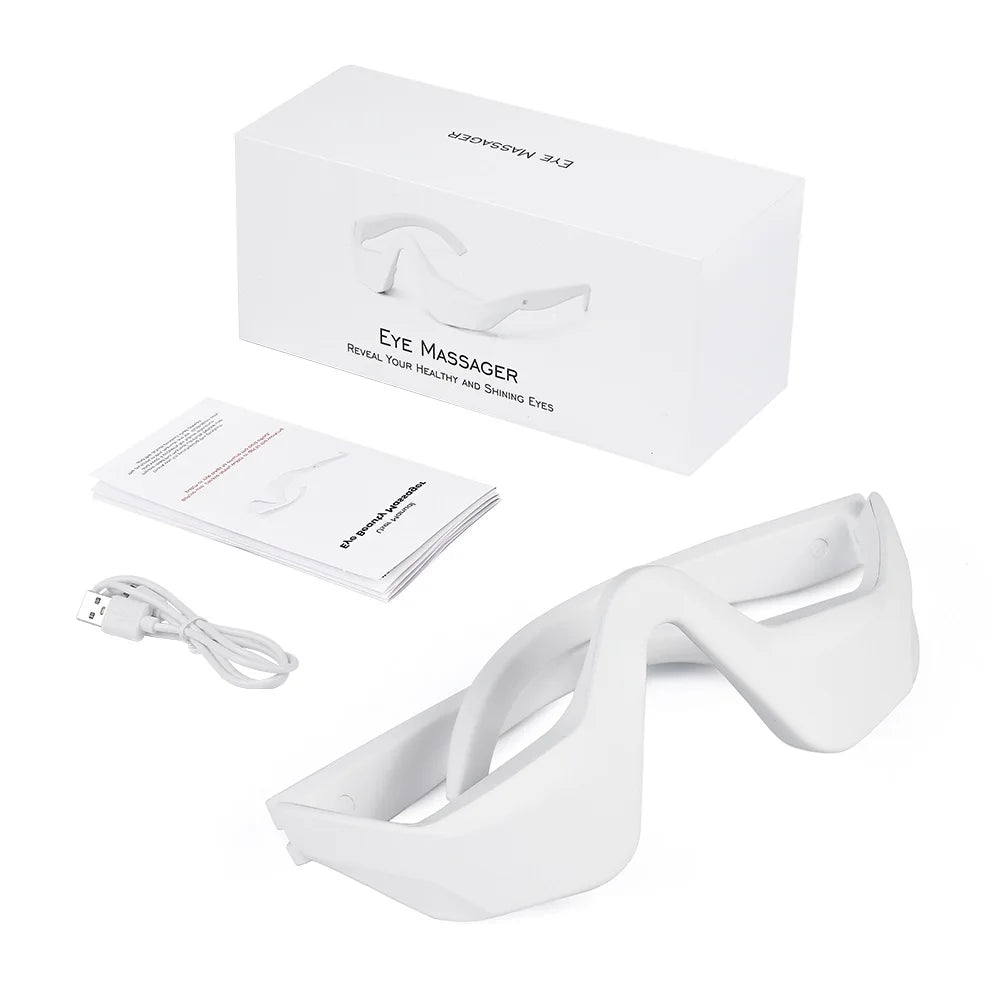 Microcurrent EMS Eye Beauty Massager with Red Light Therapy for Dark Circle Reduction