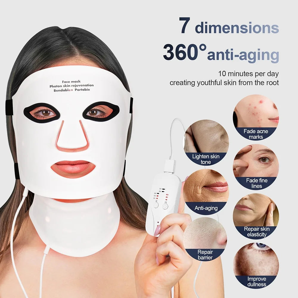 RadiantGlow™ LED Facial Neck Mask™